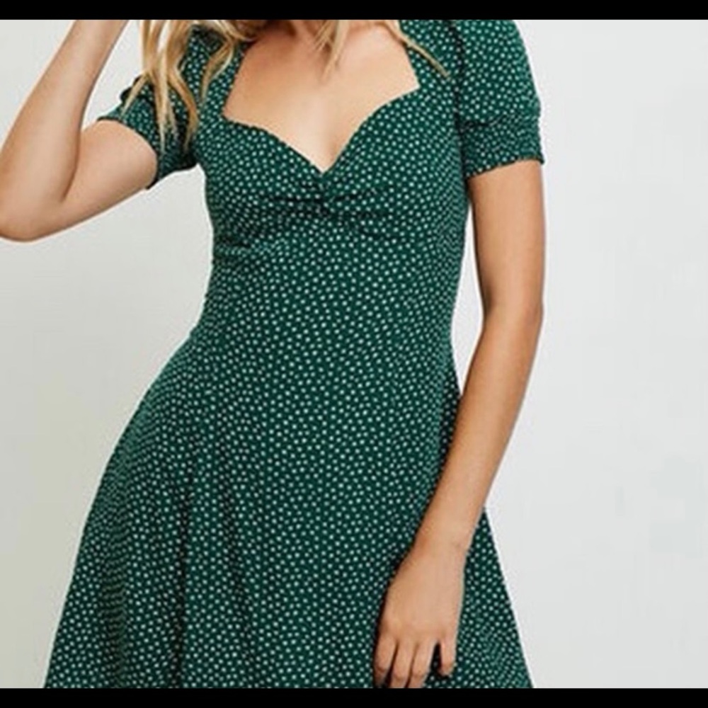 PacSun Green Floral Dress